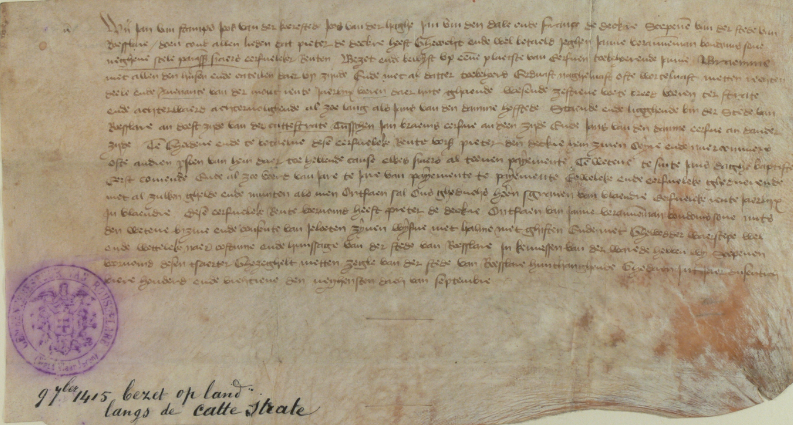Oudste charter 1415